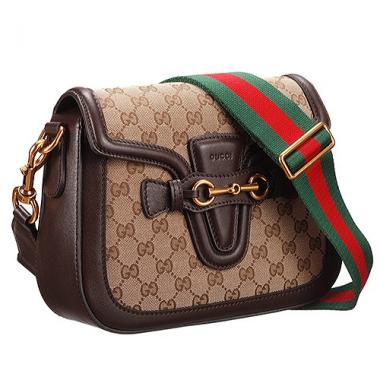 Gucci Lady Web GG Small Canvas Bag Brown