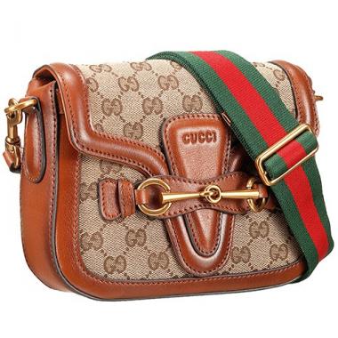 Gucci Lady Web GG Small Canvas Bag Tan