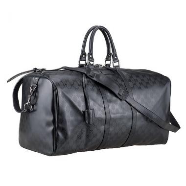 Gucci Large Carry on Duffel Black Leather with Strap