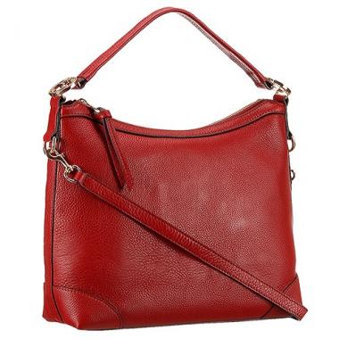 Gucci Miss GG Leather Hobo Dark Red