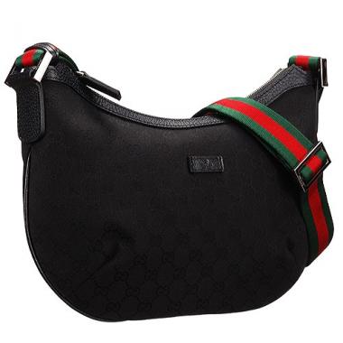 Gucci Original GG Canvas Messenger Bag Black Replica