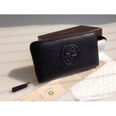 Cheap Gucci Purse Calfskin Black Wallet