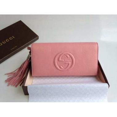 Gucci Purse Calfskin Wallet Pink