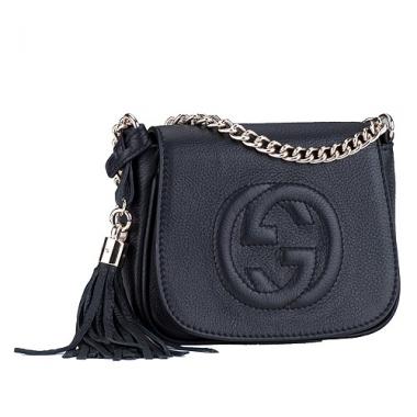 Replica Gucci Soho Mini Shoulder Strap Bag Black