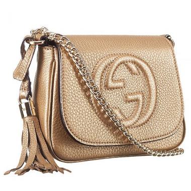 Gucci Soho Mini Shoulder Strap Bag Gold 18926775 Replica