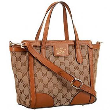 Gucci Swing Ebony/Tan Tote Small