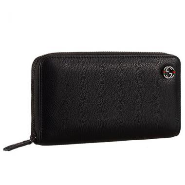 Gucci Wallet With Interlocking G Metal Detail Black