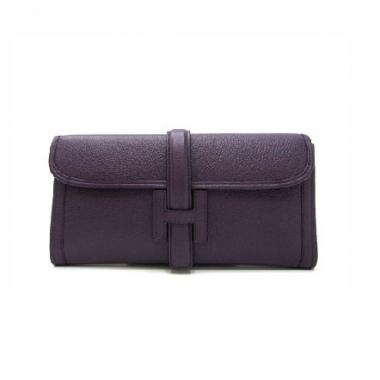 Hermes Clutches 1031 Evening Bag Lambskin Purple Replica