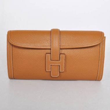 Hermes Clutches 1052 Ladies Cow Leather Coffee