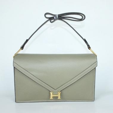 Hermes  bags 18322 Cross Body Bag Lambskin Grey