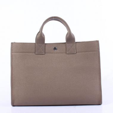 Hermes Briefcases 6008 Unisex Cow Leather Grey Handbag