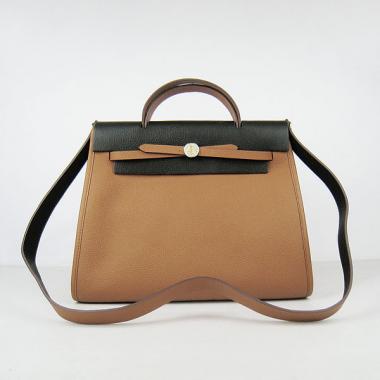 Hermes Herbag 60667 2way Cow Leather Coffee