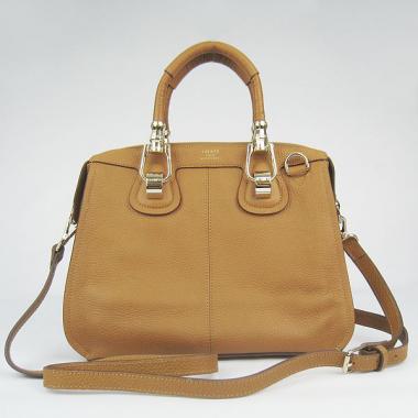 Hermes  bags 60669 2way Lambskin Coffee