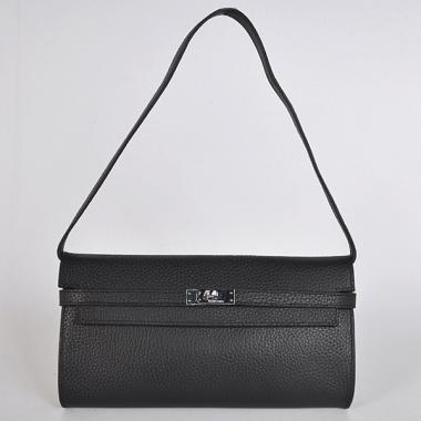 Hermes Kelly 60699 Cow Leather Black Bag Replica