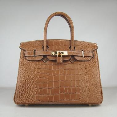 Cheap Hermes Birkin 6088 Handbag Crocodile Coffee