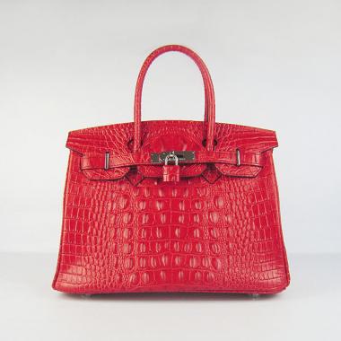 Hermes Birkin 6088 Ladies Crocodile Red Handbag HM09058