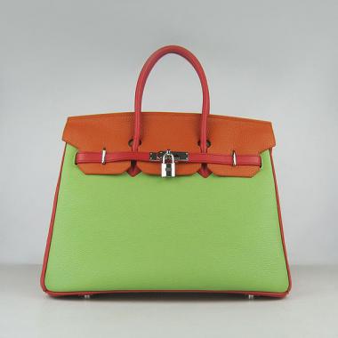 Hermes Birkin 6089 Cow Leather Orange Bag Replica