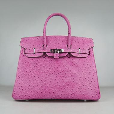 Hermes Birkin 6089 Ladies Lizard Leather Pink Replica