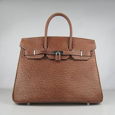 Cheap Hermes Birkin 6089 Handbag Cow Leather Brown