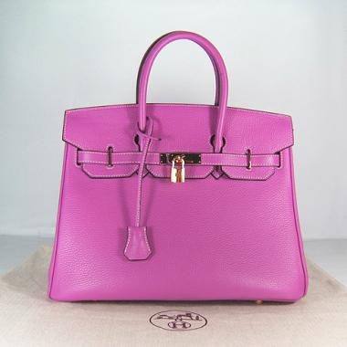 Hermes Birkin 6089 Handbag Cow Leather Pink HM04030