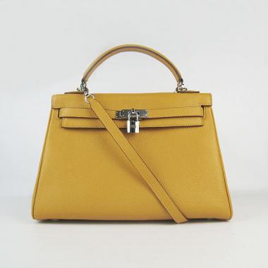 Hermes Kelly 6108 Ladies Cow Leather Yellow