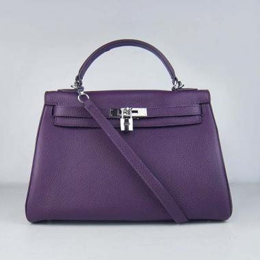 Hermes Kelly 6108 Ladies Lambskin Purple Handbag