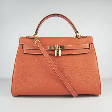 Hermes Kelly 6108 Cow Leather Orange