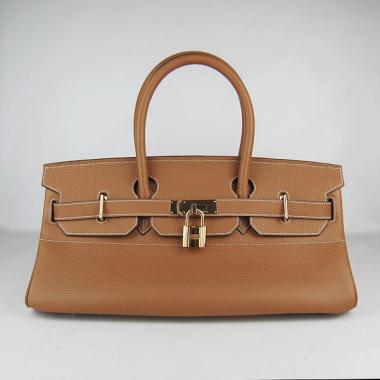 Hermes Birkin 6109 Cow Leather Coffee Handbag Replica