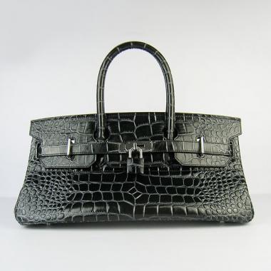 Hermes Birkin 6109 Crocodile Black Handbag