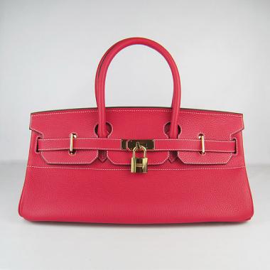 Hermes Birkin 6109 Handbag Cow Leather Red