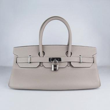 Hermes Birkin 6109 Ladies Cow Leather Grey Handbag Replica