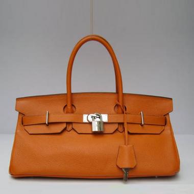 Hermes Birkin 62642 Ladies Handbag Orange Replica