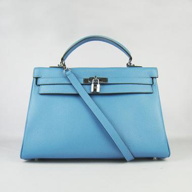 Hermes Kelly 6308 Ladies 2way Blue Bag Replica