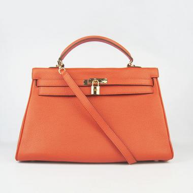 Hermes Kelly 6308 2way Orange Handbag