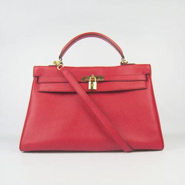 Hermes Kelly 6308 2way Red Handbag