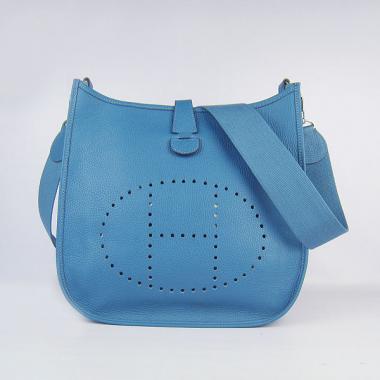 Hermes Evelyne 6309 Ladies Cow Leather Blue