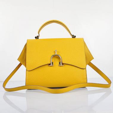 Cheap Hermes Stirrup bag 8065 Cow Leather Yellow