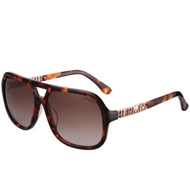 Replica Hermes Aviator With Hermes Logo Havana Sunglasses 307852