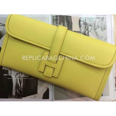 Hermes Clutch Wallet Yellow