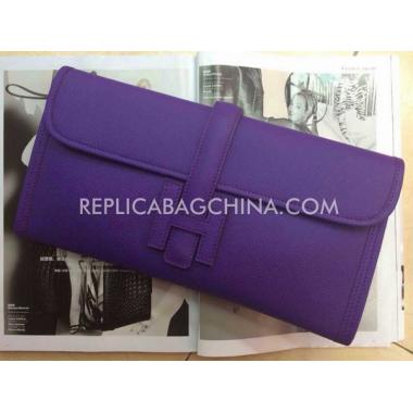 Hermes Clutch Wallet Purple Replica