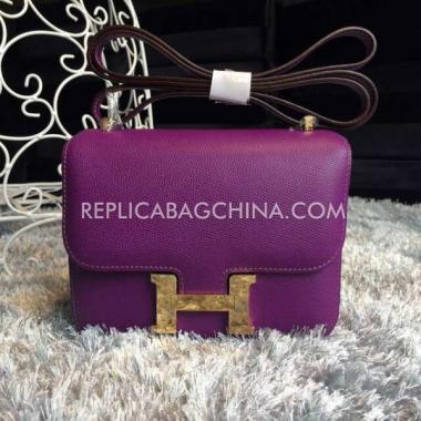 Replica Hermes Constance Messenger Bag Purple