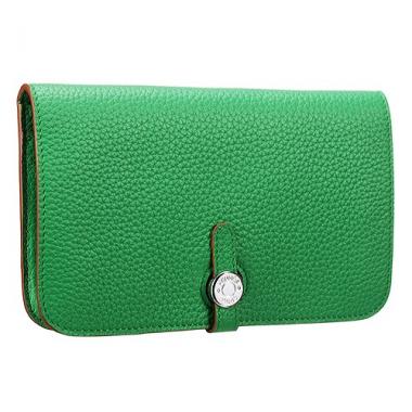 Hermes Dogon Wallet Green  18926635