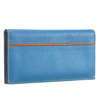 Hermes Fleming Long Wallet Blue 18926958