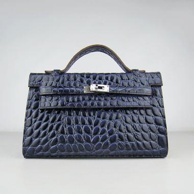 Hermes Clutches H008 Ladies Crocodile Blue