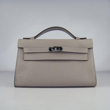 Hermes Clutches H008 Ladies Cow Leather Grey Bag