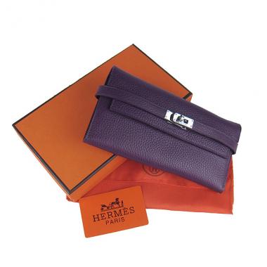 Hermes Clutches H009 Evening Bag Cow Leather Purple