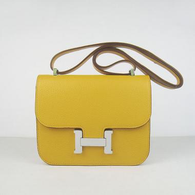 Hermes Constance H107 Ladies Cross Body Bag Yellow Replica