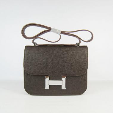 Hermes Constance H107 Ladies Cow Leather Coffee