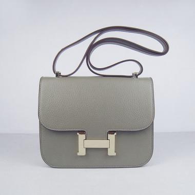 Hermes Constance H107 Ladies Cow Leather Grey Handbag