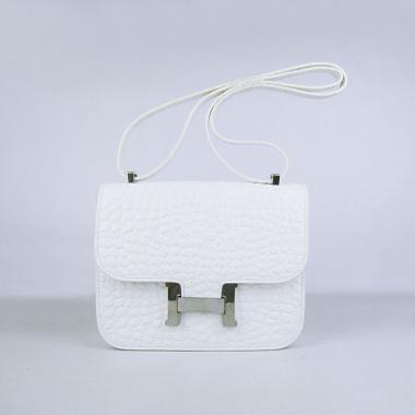 Hermes Constance H107 Ladies Cross Body Bag White